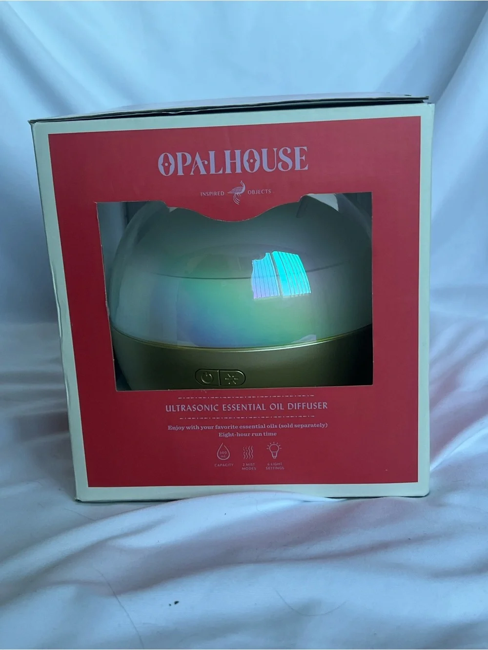 Opalhouse Iridescent White and Gold Ultrasonic Essential Oil Diffuser